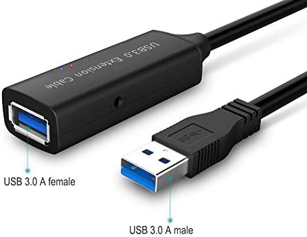 Bolaazul Active USB 3.0 produžni kabel 32ft sa signalnim boosterom, USB 3.0 produžni kabel mužjak za ženski