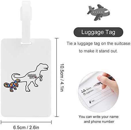 Autism Decal Mama T-rex oznaka torbe za prtljag sa imenom lična karta za štampane naljepnice za putovanja
