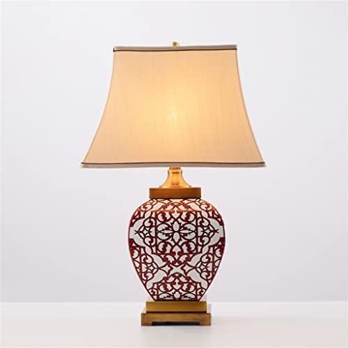 ZSEDP kineska crvena bijela keramička stolna lampa za dnevni boravak SOURY spavaća soba Noćni lampica