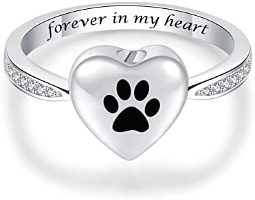 PINOXI Love Heart urn prsten za kućne ljubimce pas/Cat's Ashes Keepsake Memorijalni nakit zauvijek u
