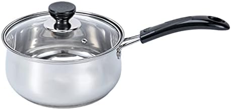 HEMOTON lonac od nehrđajućeg čelika lonac za mlijeko lonac za puter grijač Mini štednjak lonac za supu posuđe za mlijeko hrana za bebe tjestenina rezanci supa 16cm