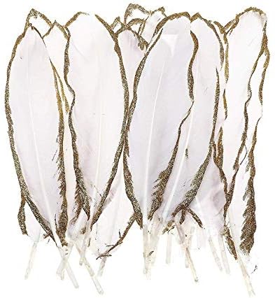 Zamihalaa 20pcs/lot umočena Zlatna / Srebrna guska perja 15 - 20cm DIY perje za izradu nakita Plumas