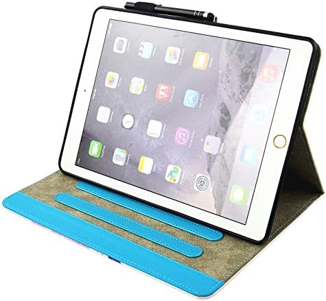 Uutovers iPad 9.7 Slučaj 2017, iPad Air 1 / Air 2 Poklopac sa olovkom [Auton Sleep / Wake] Folio Stand PU kožni novčanik za Apple iPad i iPad Air 1. / 2. Gen, Rainbow Heart