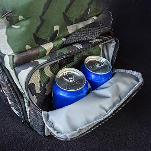 FH Group E-Z Travel™ obložena Camo Print torba za ručak-višekratna kutija za ručak za posao, piknike i tamno kampovanje
