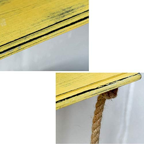 PIBM Stilsko jednostavna polica na zidu montiranih plutajućih stalak Police drvene trgovine 1 sloj / 2 sloja / 3 sloja / 4 sloja, 4 boje, žuta, 49,5x14x31cm