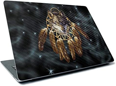 Moćykins kože karbonske vlakne za Microsoft površinski laptop 3 13.5 - vuk snovi, teksturirani fiber karbonski