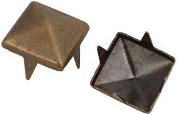X-Dree 200pcs 9mm Papir u obliku kvadratnog oblika Bredn Brončani ton za Scrapbooking Diy Craft (200pcs 9mm en