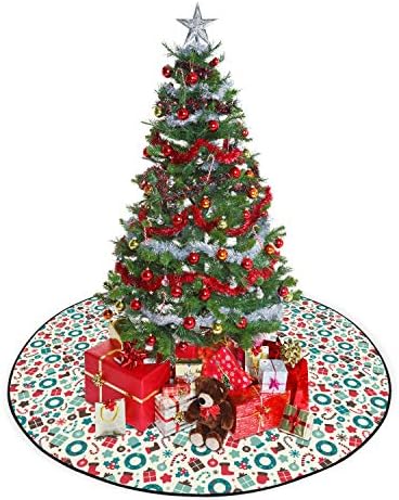 Ambesonne Božićna suknja od drveća, retro stil Tradicionalna novogodišnja zabava Holly Wembeat čarape, tiskani