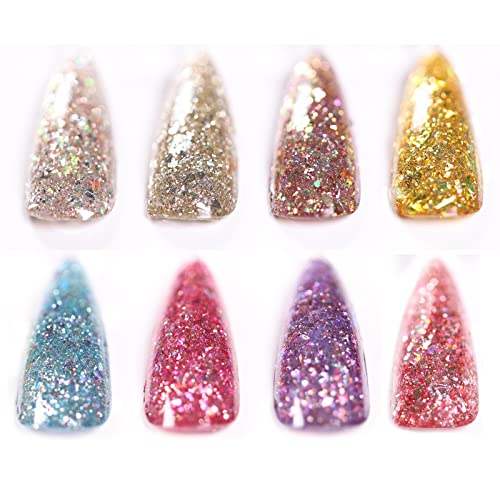 MEMEDA Glitter Gel lak za nokte svjetlucavi sjajni Gel za nokte UV LED namočite lak za nokte Home DIY Mermaid lak za nokte za nokte 0.5 fl oz