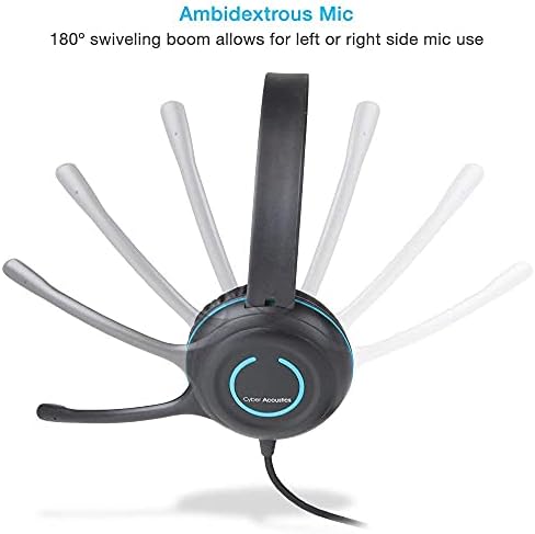 Cyber Akustika USB Stereo slušalice i ca Essential Webcam 1080hd0-Af paket savršen za kućnu kancelariju,
