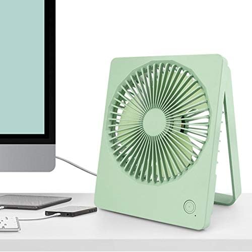 qiguch66 Mini ventilator za stol, USB ventilator, mali lični ventilator, mini prijenosni sklopivi radnotop USB punjenje 3 ventilatorski ventilator za hlađenje vetra - zeleni