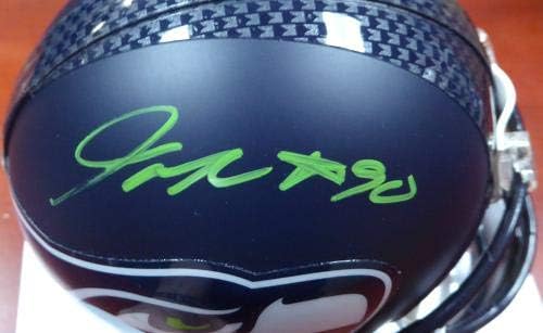 Jarran Reed sa autogramom Seattle Seahawks Mini kaciga u zelenom MCS Holo skladištu 107899-NFL Mini šlemovi