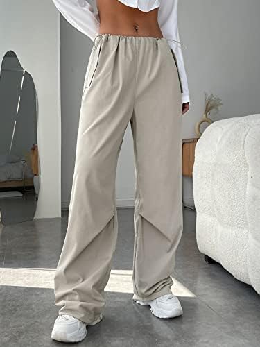 Aiuke ženske pantalone navodno struk široke noge hlače ženske hlače