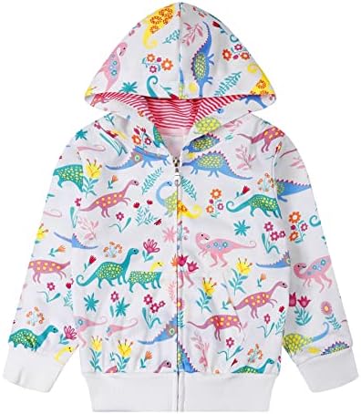 Akyzic Toddler Girl Zip Up Hoodie Jacket Unicorn dukserica Dječija vanjska odjeća zimska odjeća