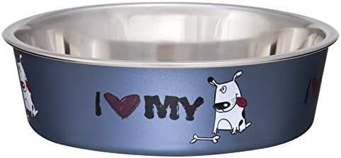 Loving Pets Bella Bowl Designer & amp; izrazi Zdjela za pse, srednji, Argyle, Pink