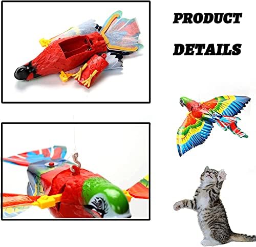 Rephypport simulacija ptica interaktivna mačka igračka za zatvorene mačke, automatski viseći orao leteći ptice smiješne mačke interaktivne igračke za mačke za mače