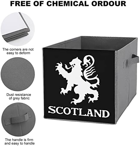 Lion Rampant Scotland Scottish platneni skroz za skladištenje kocke Organizator kocke s ručkama za kućni uredski automobil