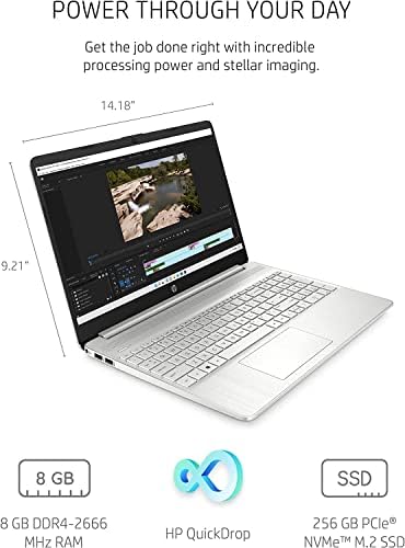 [Windows 11 Pro] HP 15 15.6 FHD poslovni Laptop računar, 11. generacija Intel 4-core i5-1135G7 , 8GB RAM 256GB