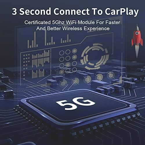 LEXXSON Wireless CarPlay Adapter za OEM auto Stereo sa USB Plug and Play, za automobil sa fabričkim žičanim CarPlay konvertujte žičanu u bežičnu