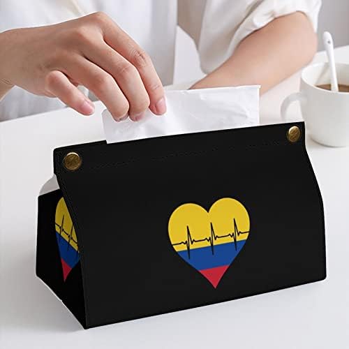 Love Colombia Box kutija za tkivo tkiva PU kožnog tkiva držač za tkivo pravokutnog lica Organizator papira