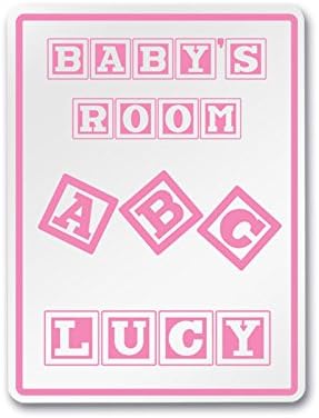 Lucy-ideje za sobu moje bebe - Dječiji rasadnik prilagodljiv dekorativni aluminijumski znak 12 sa 9