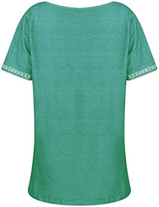 Ženske ljetne majice ruhove s rukavima Okrugli vrat Labavi majica Top Casual majica kratkih vrata Top kratkih bluze