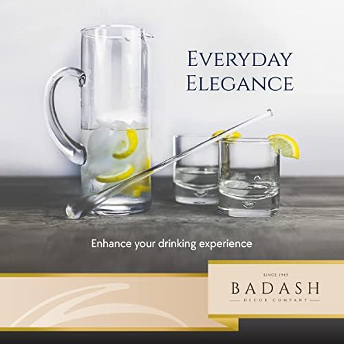 Badash Crystal Glass bacač - 9,75 visoki puhani čipke bez olova - 48 oz. Koktel bacač - birač cilindra