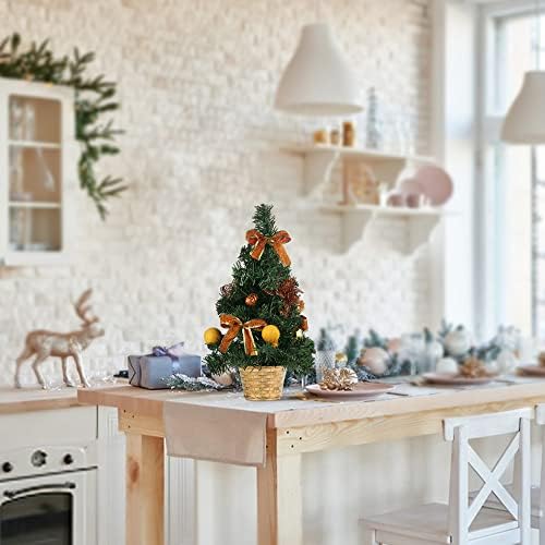 12 / 30cm mini božićno drvce, umjetni mali stolni Xmas stablo, premium mini stoltop božićno drvo, sa božićnim ukrasima, božićnim ukrasima za dom i ured