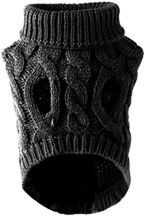 Kućni ljubimac Turtleneck Pleteti džemper kaput zimski toplica zadebljanje pulover pletiva kukičani kaput