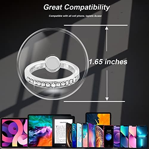 TACOMEGE Prozirni jasni nosač zvona telefona za iPhone Samsung Galaxy, postolje za prste za pametne tablete slučajevi