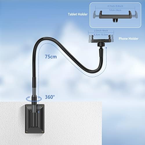 Držač tableta za zidno montiranje mobitela - Fleksibilni nosač za klip telefon za kupatilo spavaća
