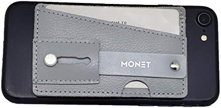Monet Wallet telefon Grip Kickstand, svijetlo siva
