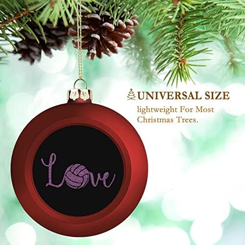 Love Odbojka Božić kugle ukrasi Set veliki Božić Tree dekoracije Bluk za Van vanjski unutarnji 2kom