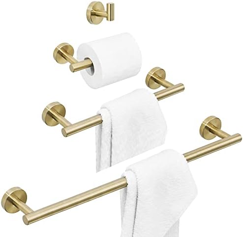 BATHSIR Gold kupatilo hardver Set, ručnik bar kupatilo pribor uključujući brušenog zlata 24