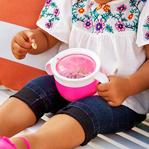Munchkin grickalice & Giggles Toddler Poklon Set, uključuje 10oz Miracle 360 Cup i snack Catcher, Pink