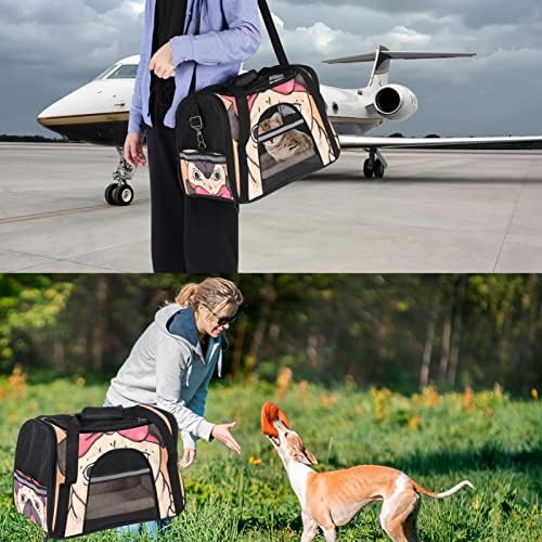 Nosač za kućne ljubimce slatki Mops mekani putni nosači za kućne ljubimce za Corgi, Mačke, Psi Puppy Comfort Prijenosna sklopiva torba za kućne ljubimce odobrena aviokompanija