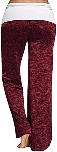 Andongnywell ženske Casual udobne rastezljive rastezljive pantalone sa dugim širokim nogavicama pantalone sa