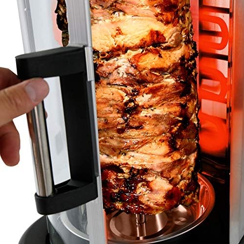 Nutrichef Potrovu vertikalna rotirajuća pećnica - Rotisserie Shawarma mašina, kebob mašina, otporna na mrlje i energetski efikasan W / otporna na toplinu, uključuje stalak za kebob sa 7 skela