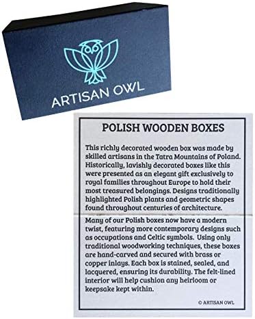 Artisan sow Poljska ručno izrađena chakra luna drvena kutija sa živim bojama