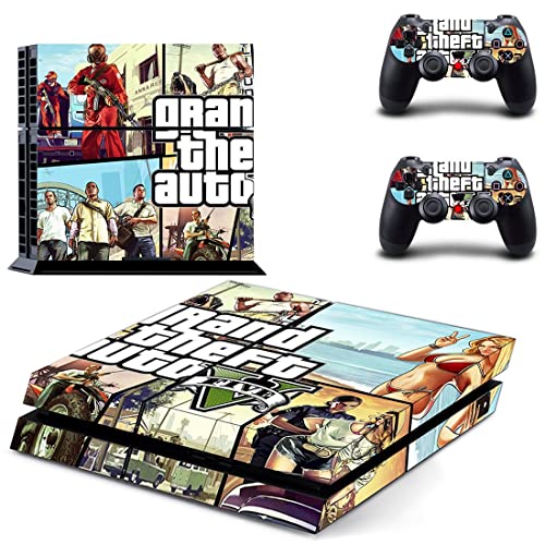 Za PS5 disk - Igra Grand GTA Theft i auto PS4 ili PS5 naljepnica za kožu za reprodukciju 4 ili 5 konzola i kontrolera