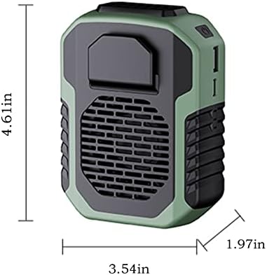 Amikadom prijenosni ventilator za struk Mini ventilator 24-satno trajanje baterije električni ventilator 3-brzinski USB lični ventilator pogodan za kampiranje na otvorenom PO