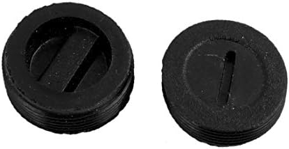 X-DREE 19mm x 7mm Motor Carbon Brush držač navlaka poklopac zamjena Crna 20kom (Reemplazo de la tapa de la tapa del podrška del tornillo del cepillo de carbón del motor de 19 mm x 7 mm crnac 20 pi