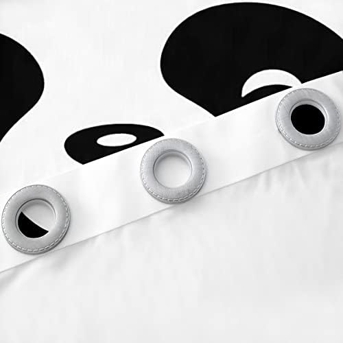 Erosebridal Panda posteljina za dječake, kawaii gigantske zavjese za djecu za djecu Tinejdžeri odrasli, elegantni leopard tisak tematske zavjese, crtane zavjese za životinje i zavjese 52 x90, 5 panela