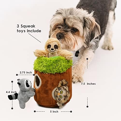 Deomfe Sakrij i tražite škripave igračke za pse, izdržljiva mekana aktivnost burnu plišaju plišanu igračku za