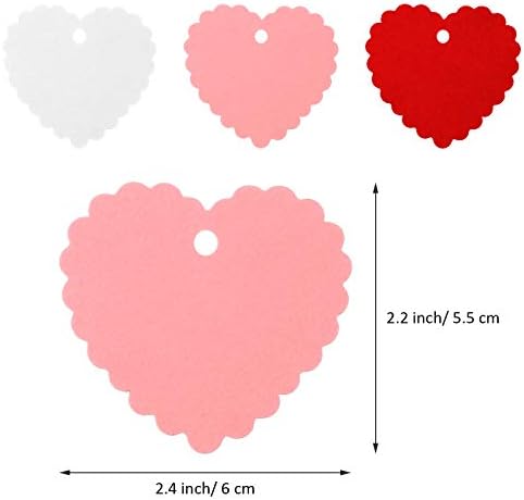 300 komada poklon oznake za Dan zaljubljenih Kraft papir oznake u obliku srca viseća etiketa viseća dekoracija