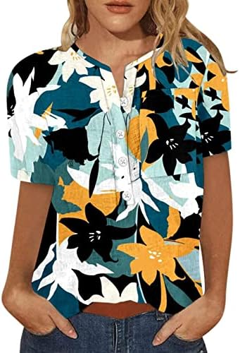 Bluza Tee za djevojke Jesen Summer Odjeća kratki rukav pamuk pamuk dolje prema dolje Grafički casual majica sa džepovima 40