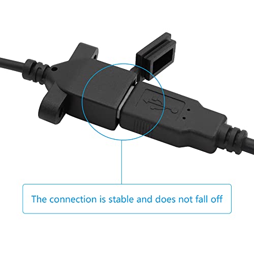RIIEYOCA 2pcs USB ženski utikač 2pin gola žica, USB kabl za prenos podataka sa poklopcem za prašinu DIY