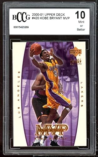 2000-01 Gornja paluba MVP 420 Kobe Bryant Card Bccg 10 mint +