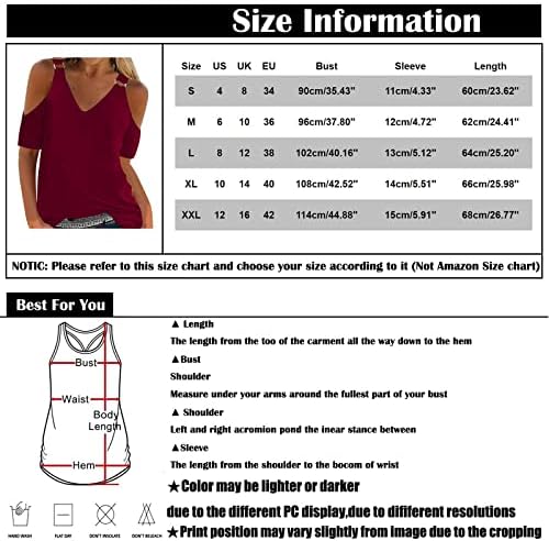 NOKMOPO majice za žene opuštene ljetne pune boje s V-izrezom bez rukava majice za džepove majice Osnovni pulover vrhovi