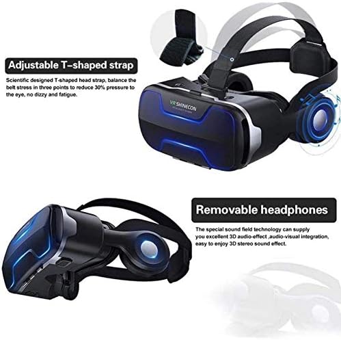 ECENS virtuelna stvarnost VR slušalice za Mobil, slušalice & amp;naočare sve u jednom, VR naočare za TV, Filmovi & amp; kompatibilne sa video igrama iOS,Android & amp; Podrška 4,7-6,5 inča, sa B03 daljinskim upravljačem